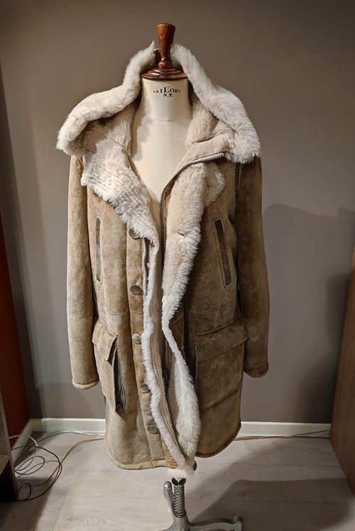 Montone Shearling Donna con pitone
