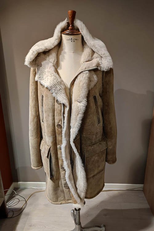 Montone Shearling Donna con pitone